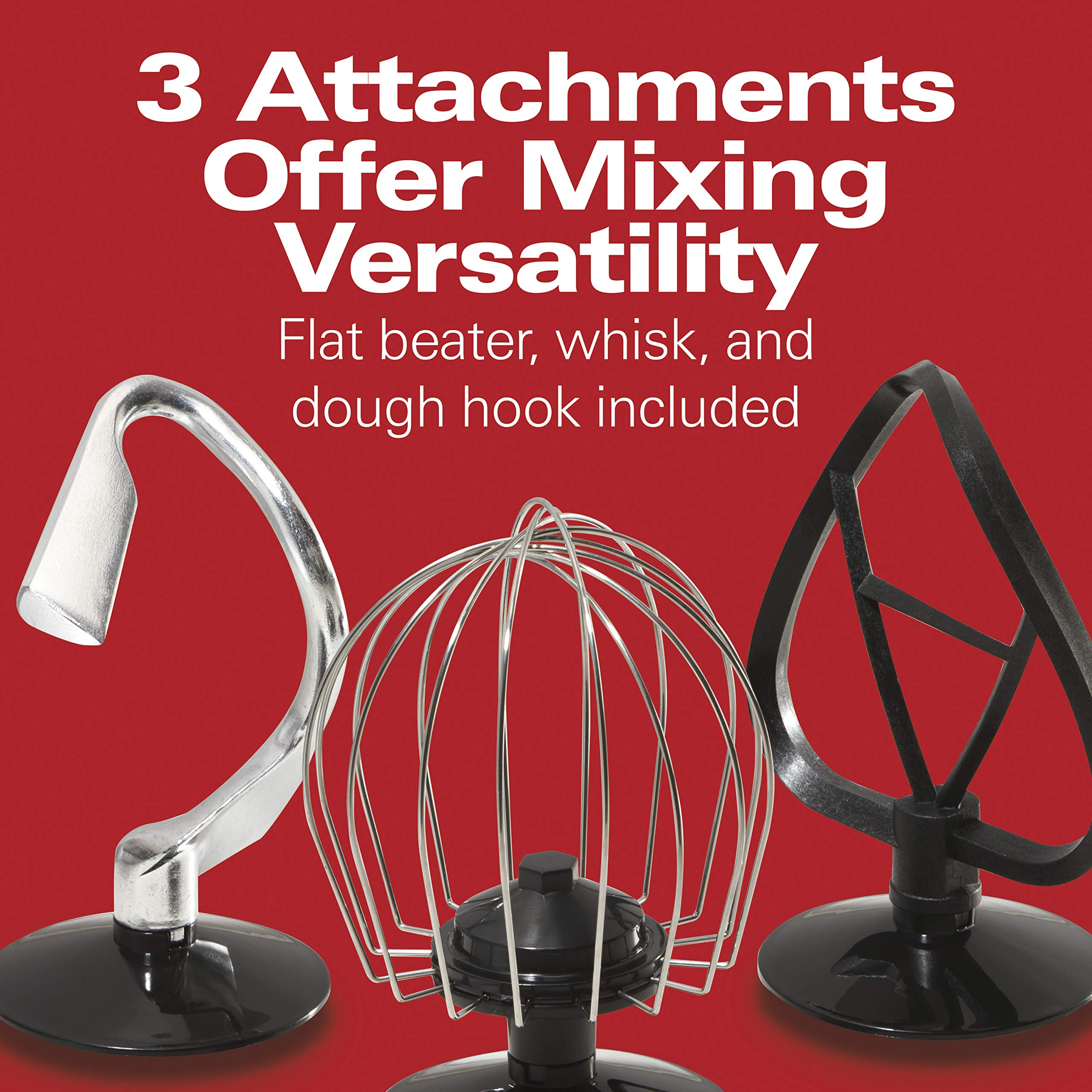 Hamilton Beach 6 Speed Electric Stand Mixer with Stainless Steel 3.5