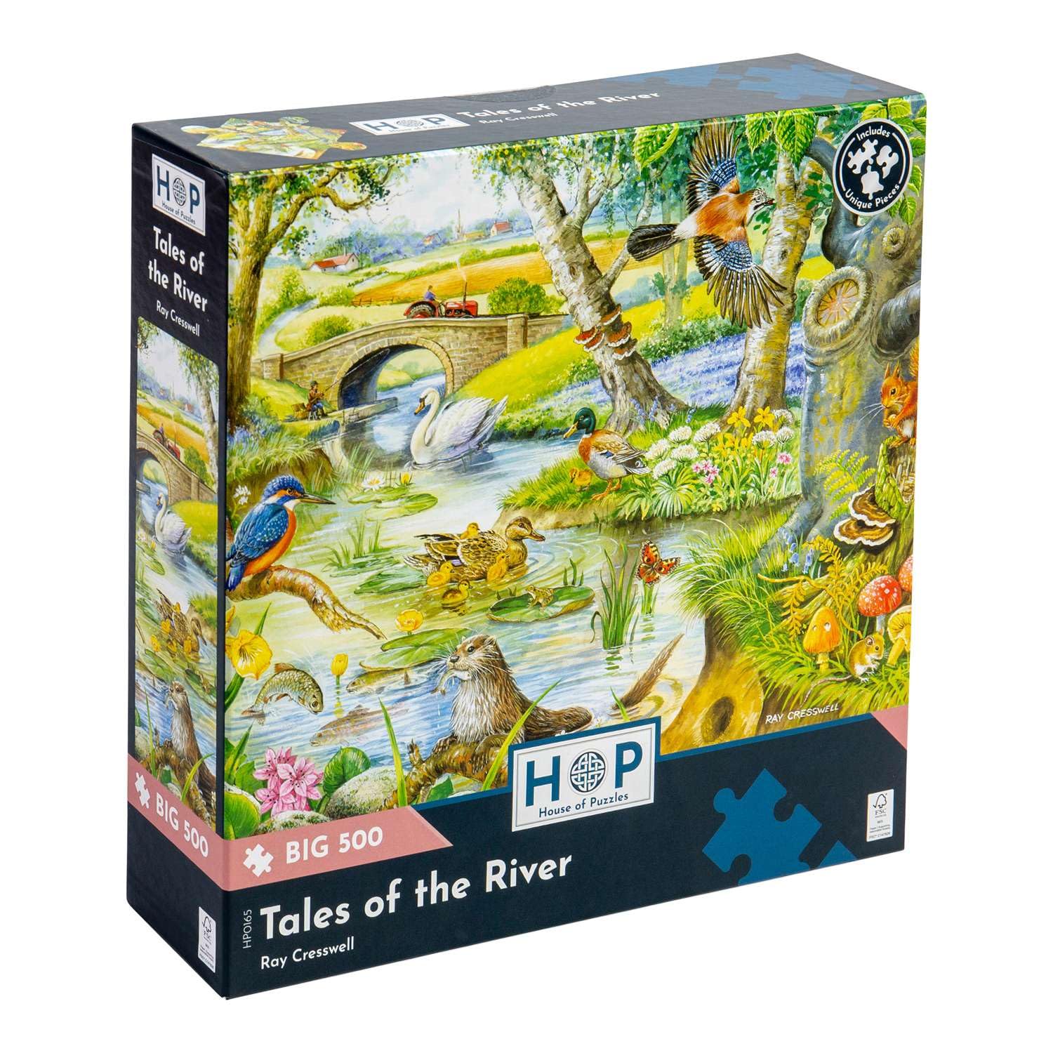 The House of Puzzles - Tales Of The River Jigsaw - Big 500 Piece Jigsaws For Adults, Extra Large Pieces, Artist Illustrated, Scenic Landscape, Deluxe Puzzle Gifts โ image 1