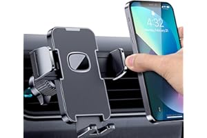 CINDRO Car Vent Phone Mount for Car [Military-Grade Hook Clip] Phone Stand for Car [Thick Cases Friendly] Air Vent Clip Cell Phone Holder for Smartphone, iPhone, Automobile Cradles Universal