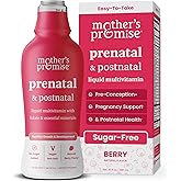 Mother's Promise Prenatal &amp; Postnatal Multivitamin for Women | Sugar Free Liquid Prenatal Vitamins for Women with Folate, Choline &amp; Organic Fruits for Preconception, Pregnancy &amp; Nursing | Vegan