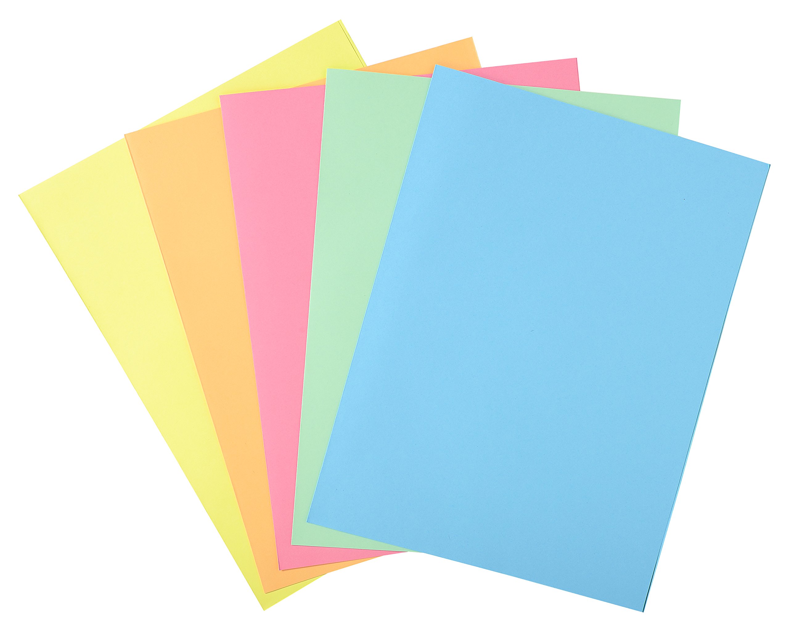Exacompta - Ref 339000E - Super 210 1-Flap Folders - 240 x 320mm in Size, Suitable for Holding A4 Documents, 210gsm Card, Single Fold Over Flap - Assorted Colours (Pack of 50)