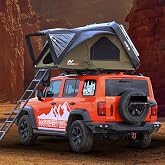 Naturnest Rooftop Tent Hard Shell, Easy Set Up Pop Up Large Tent for 2-3 Person Camping, Waterproof UV-Resistant Blackout 4 Season Tents for Truck, Jeep, SUV, Van, Trailer - Sirius 1 Plus