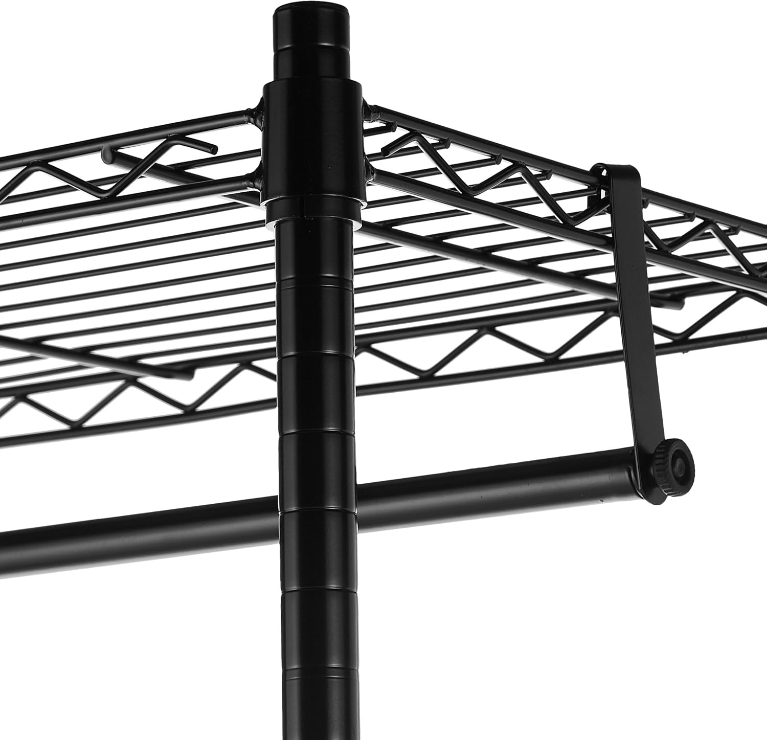 Amazon Basics Double Rod Garment Rack with Wheels Black BigaMart