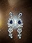 BriLove Crystal Chandelier Earrings - Art Deco Long Dangle Earrings For Wedding & Special Events