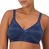 Bali Women's Wireless Lace Bra, Double Support Lace Bras for Women, Stay-in-Place Straps, Full Coverage, Comfortable