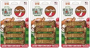 Nylabone Healthy Edibles Turkey and Apple Flavored Dog Treat Bones