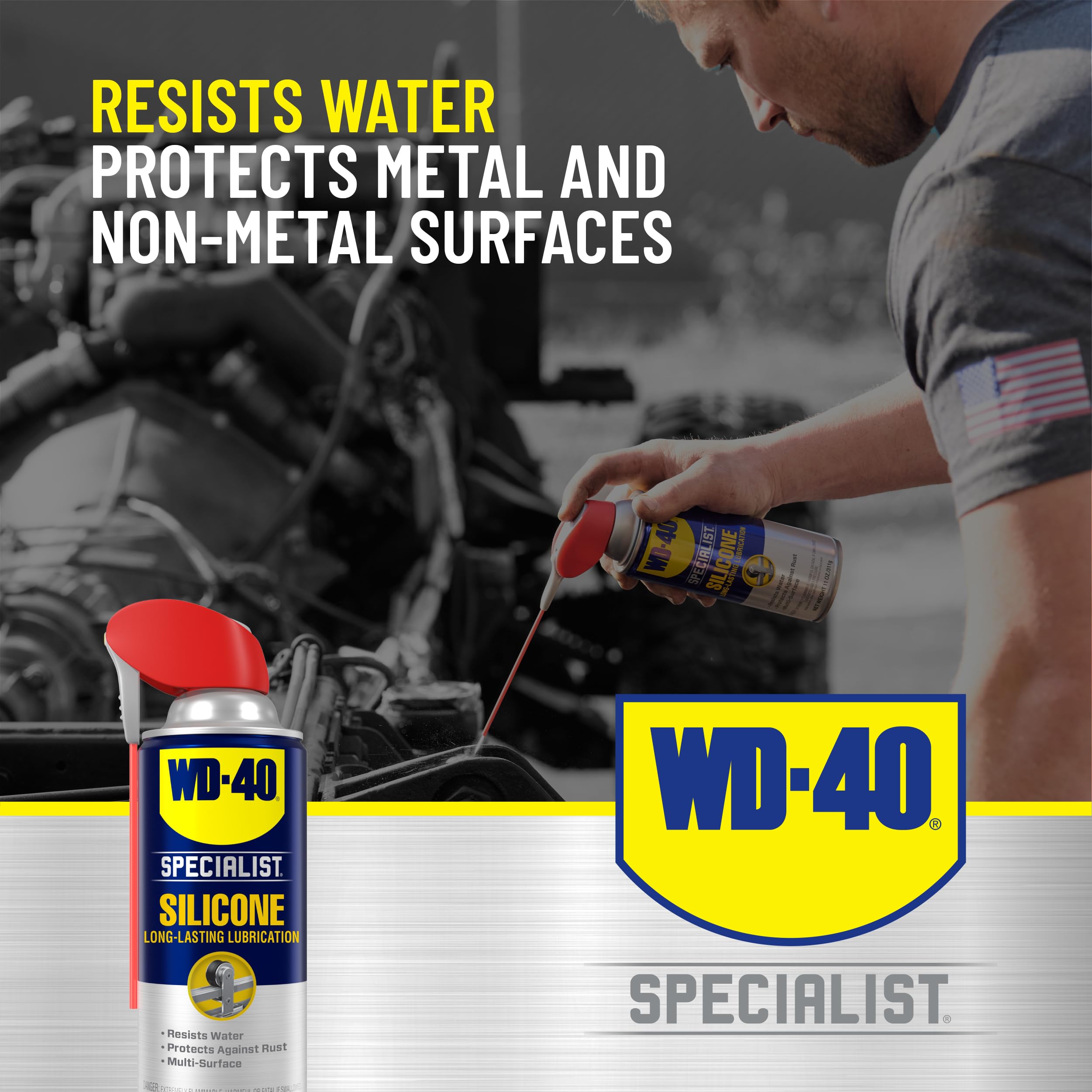 WD-40 Specialist Silicone Lubricant with SMART STRAW SPRAYS 2 WAYS 11 OZ [6-Pack]