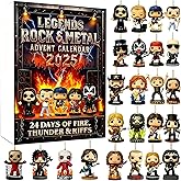 Legends of Rock & Metal Advent Calendar 2025, Funny Christmas Countdown Calendar, 24 Days Countdown Calendar with Unique 2D I