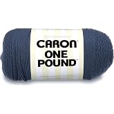 Caron One Pound Solids Yarn, 16oz, Gauge 4 Medium, 100% Acrylic - Cape Cod Blue- For Crochet, Knitting &amp; Crafting ( 1 Piece )