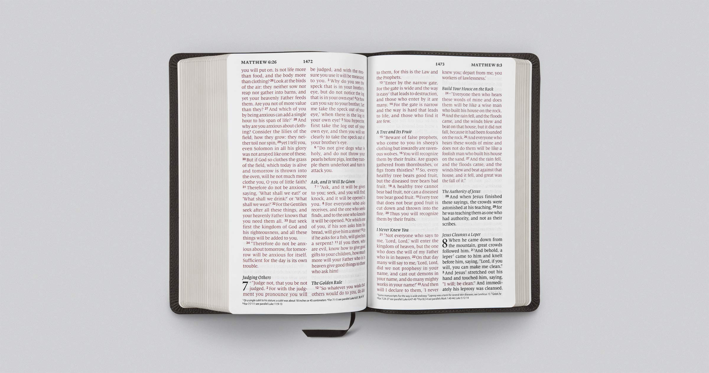 ESV Large Print Personal Size Bible, Red Letter (Buffalo Leather, Deep Brown): Holy Bible, English Standard Version