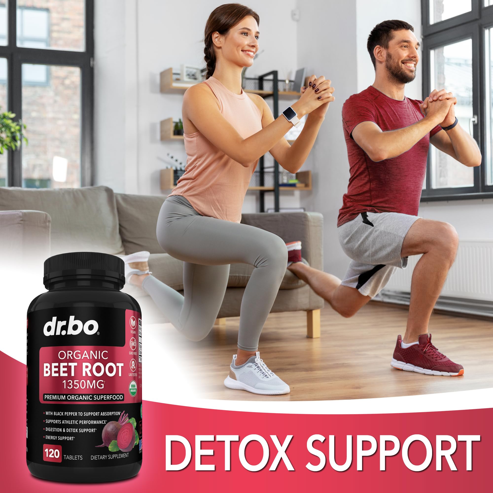 Organic Beet Root Capsules Supplements - 1350mg Beetroot Powder Extract Pills, Organic Beet Root Powder Supplement, Super Nitric Oxide Beets High Circulation Total Vitamins Support - 120 Beets Tablets