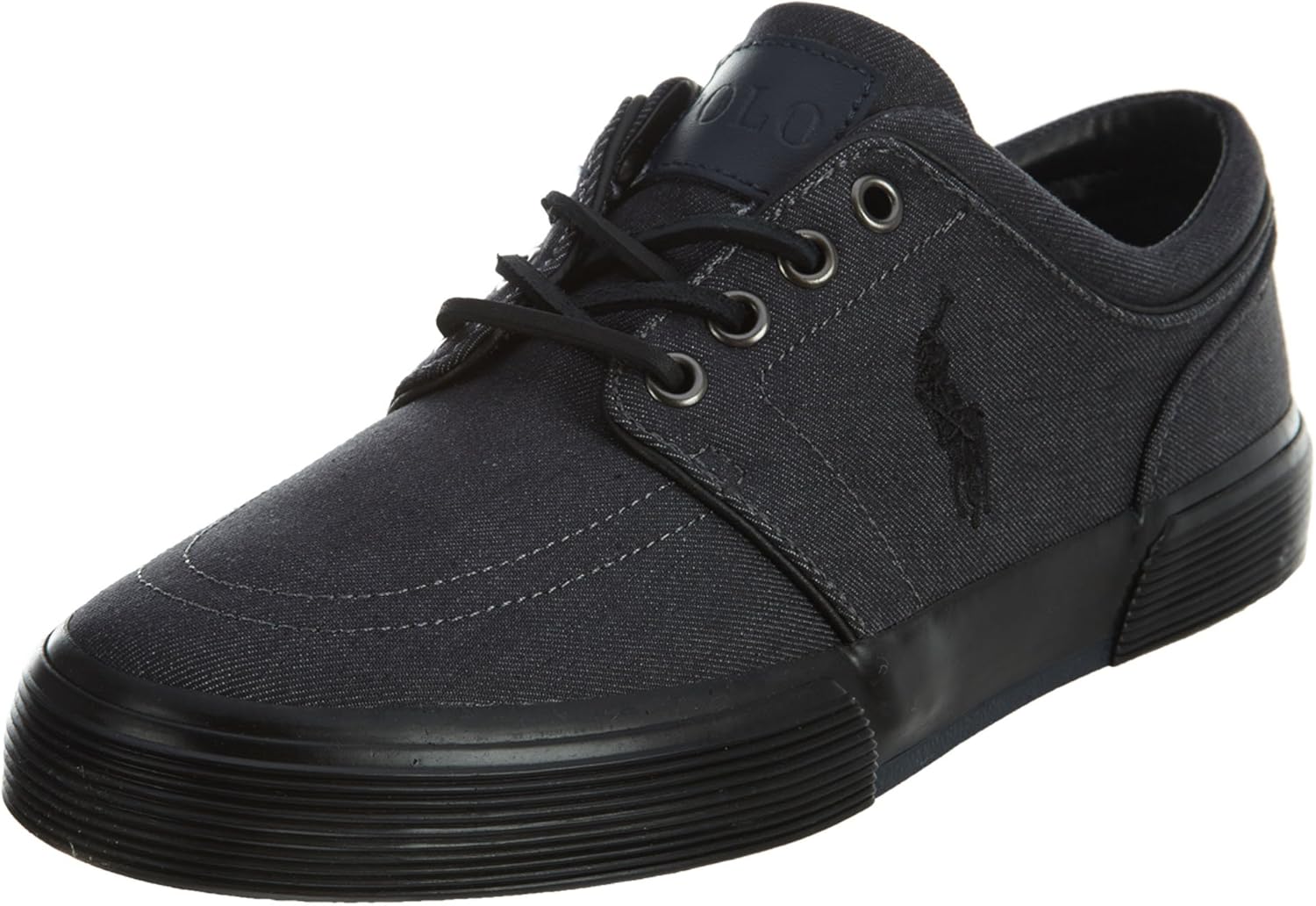 ralph lauren black slip on sneakers