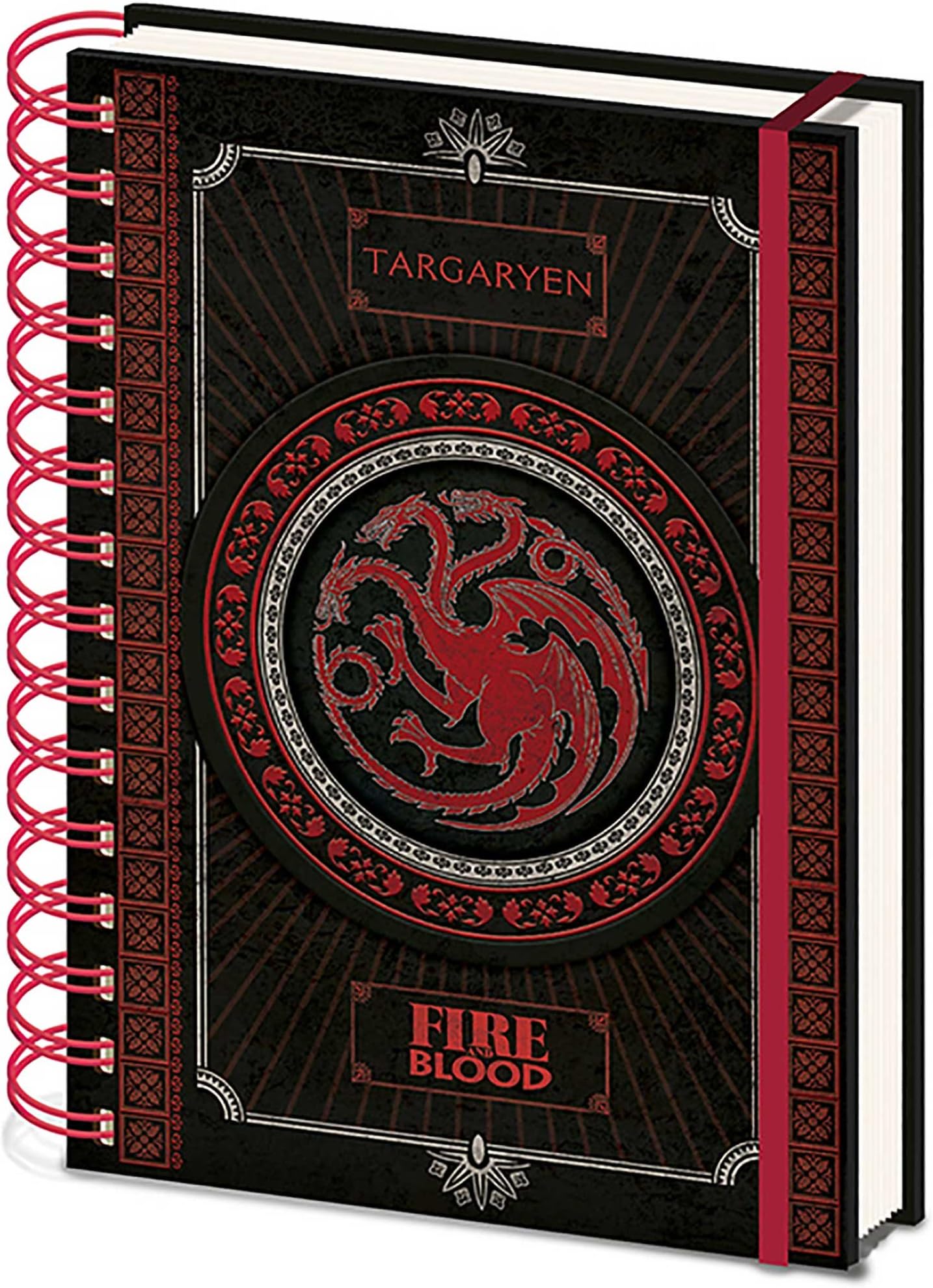 Game of Thrones Notebook House Targaryen Crest Official A5 Wiro One Size