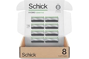Schick Hydro Sensitive Razor Refills, 8ct | Razor Blades Refills, Razor Blades for Men, Shaving Blades for Men, Hydro Razor Blades Refill, 5 Blade Razor Men, 8 Refills