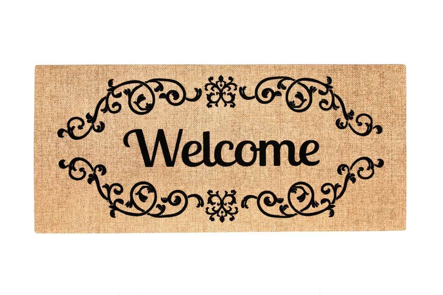 Photo 1 of Evergreen Flag Sassafras Welcome Scroll Interchangeable Entrance Doormat | Indoor and Outdoor | 22-inches x 10-inches | Non-Slip Backing | All-Season | Low Profile | Home Decor