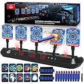 Lehoo Castle Shooting Targets for Nerf, 5 Targets Shooting Games for Kids, Digital Scoring for Nerf Guns Target, Gifts for 5 6 7 8 9 10 Year Old Boy