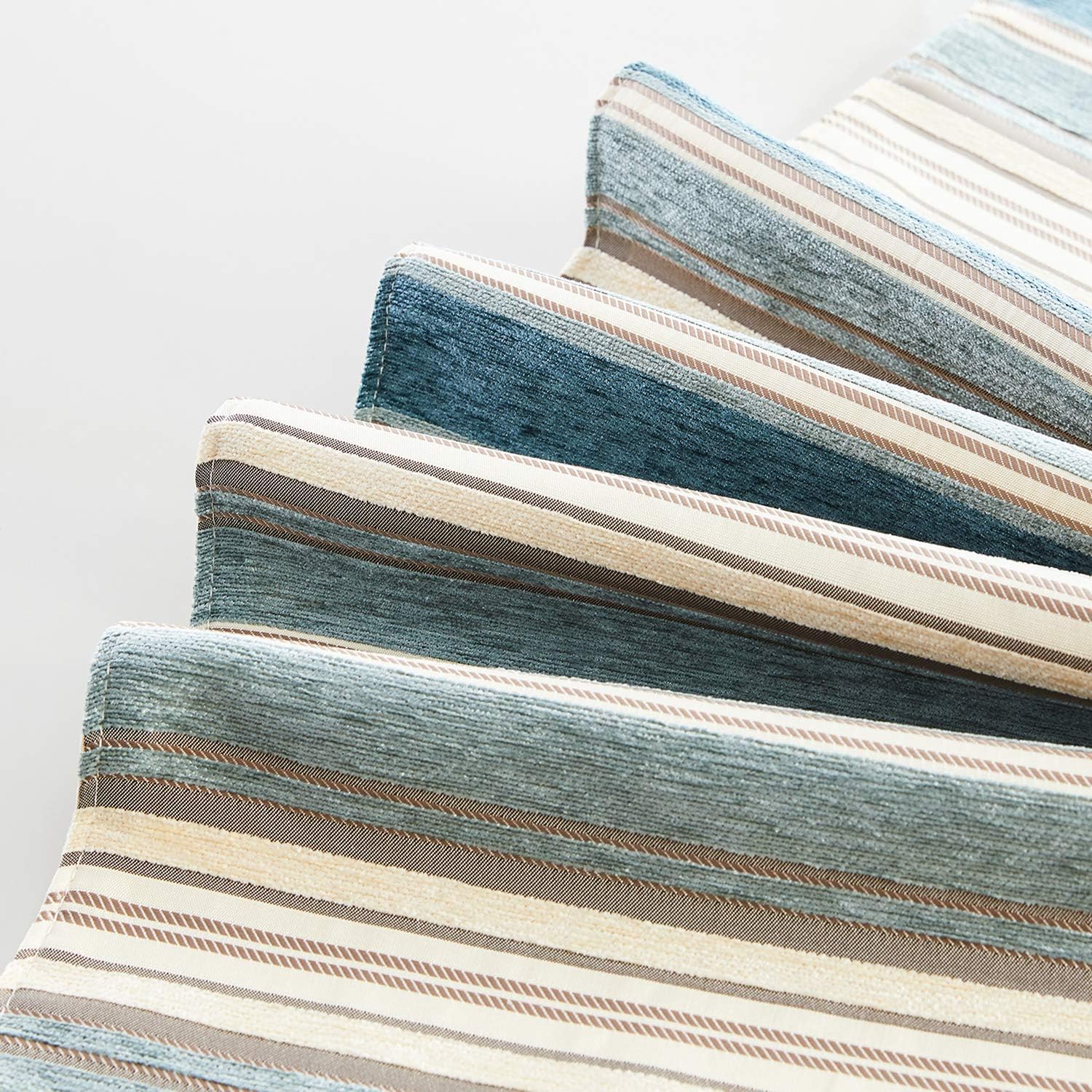 Top Finel Dining Table Runner 72 inches, Striped Cotton Linen Table Runners with Tassels for Party Holiday Wedding Gathering, Teal: Home & Kitchen