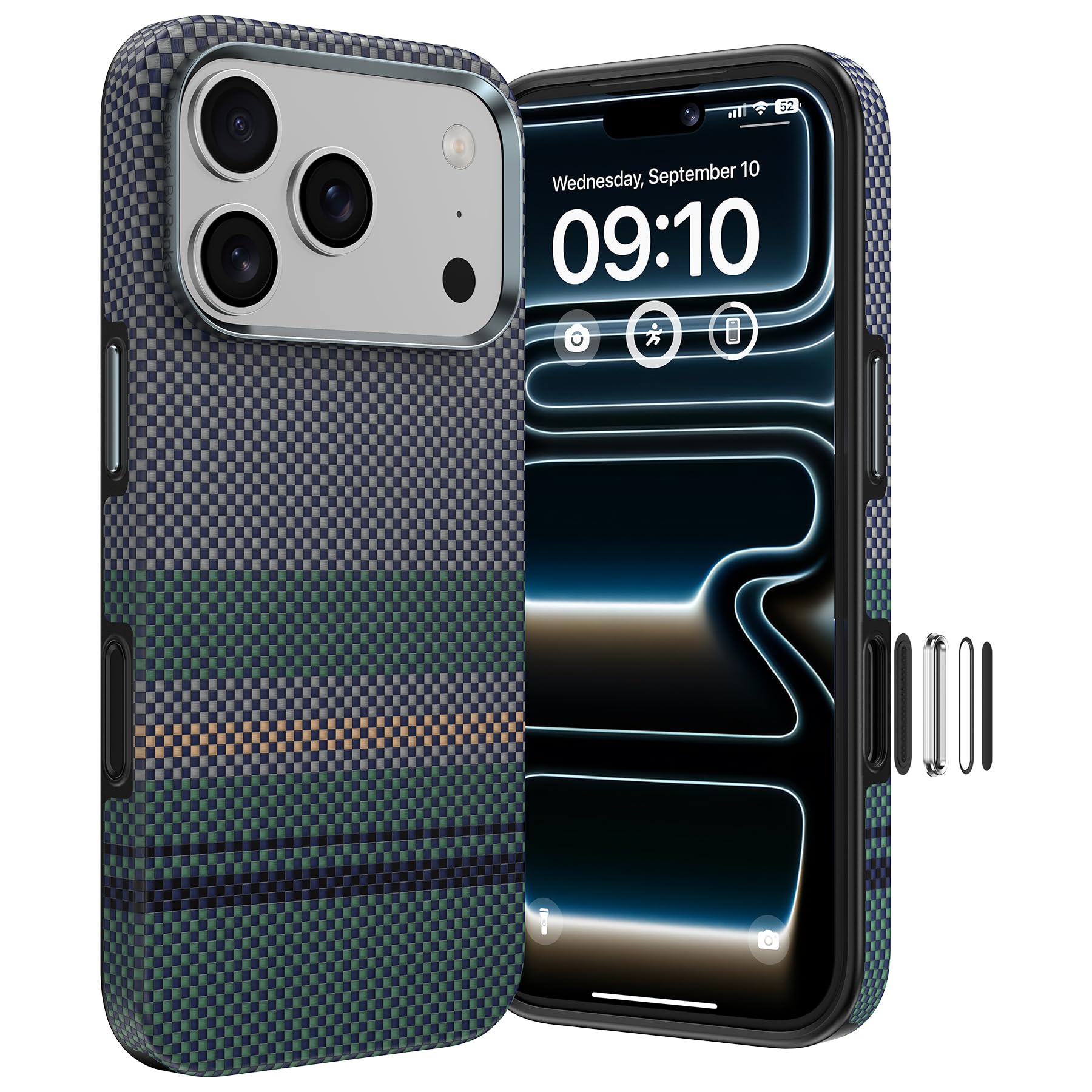 Photo 1 of BENKS Aurora ArmorPro Case for iPhone 17 Pro Max with Camera Control Button, [Compatible with Magsafe] Full-Boby Protective Case Made with Dupont Kevlar 600D & 1000D Aramid Fiber