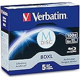 98913 Verbatim M-Disc BDXL 100GB 4X with Branded Surface – 5pk Jewel Case Box