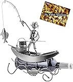 BRUBAKER Wine Bottle Holder Fisherman on a Boat