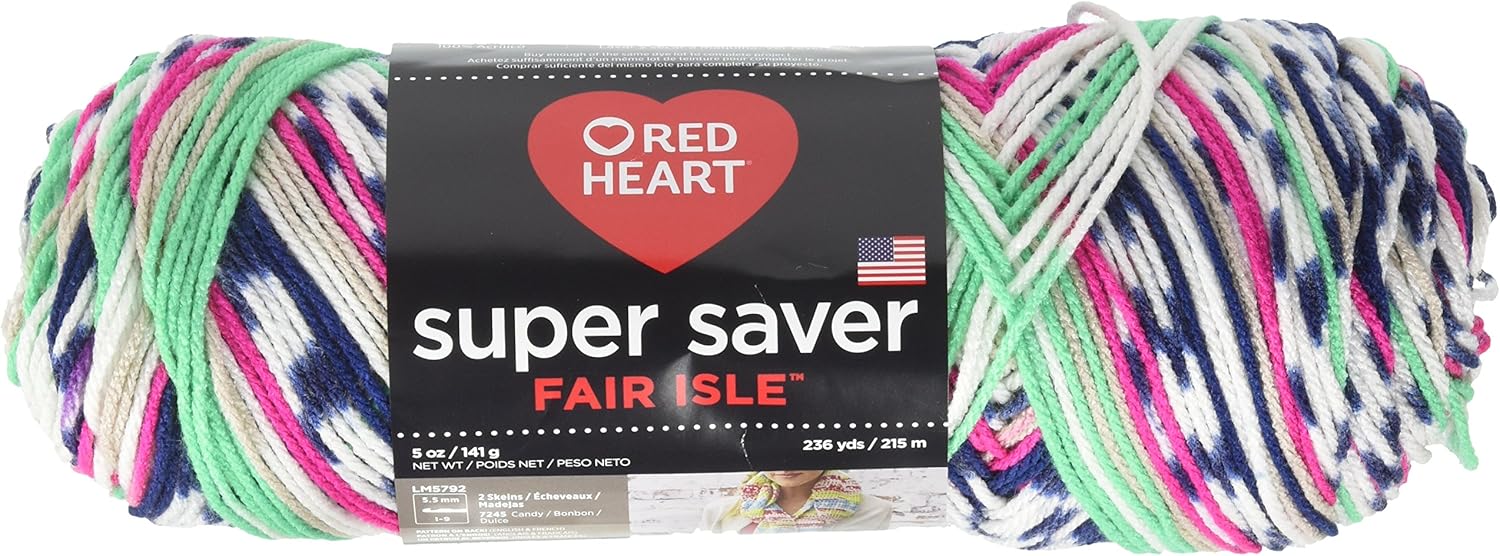 Red Heart E300F.7251 Super Saver Fair Isle Yarn Derby Amazon.ca Home