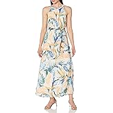 Nine West Womens Lillian-Maxi Halter Dress No Smocking