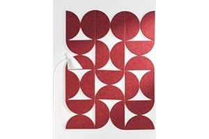 VIVELDA Decorative Bulletin Board Home Decor - Felt Tiles for Accent Walls Decoration Modern and Minimalist - Large Wall Art - 24-Pack Panel Kit (Burgundy)