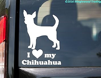 Amazon Com Minglewood Trading I Love My Chihuahua Vinyl Decal
