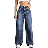 Mars power Straight Leg Jeans for Women,High Waisted Wide Leg Loose Stretchy Boyfriend Denim Pants Baggy Jeans for Women