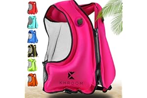 Khroom Inflatable Snorkel Vest for Adults and Teenagers | 60"-75" Height | 90-220 lbs | V2 2025 Model | Buoyancy Jacket for Snorkeling and SUP - Snorkel Vest, Buoyancy Aid