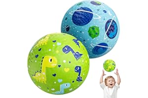 U&C Planet Playground Balls for Toddlers 1-3, 2 Pack 6 inch 8.5 inch Kickball Ball for Kids Outdoor Indoor, for Boys Girls 1-3 3-5 5-10