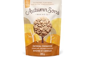 Autumn Sons Baking Co. Gluten Free Cookie Mix. Oatmeal Cinnamon. Vegan Plant Based Baking Mix. Top 9 Allergen Free. Dairy Fre