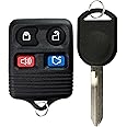 KeylessOption Keyless Entry Remote Control Fob Uncut Blank Car Ignition Key For CWTWB1U345, GQ43VT11T, H92