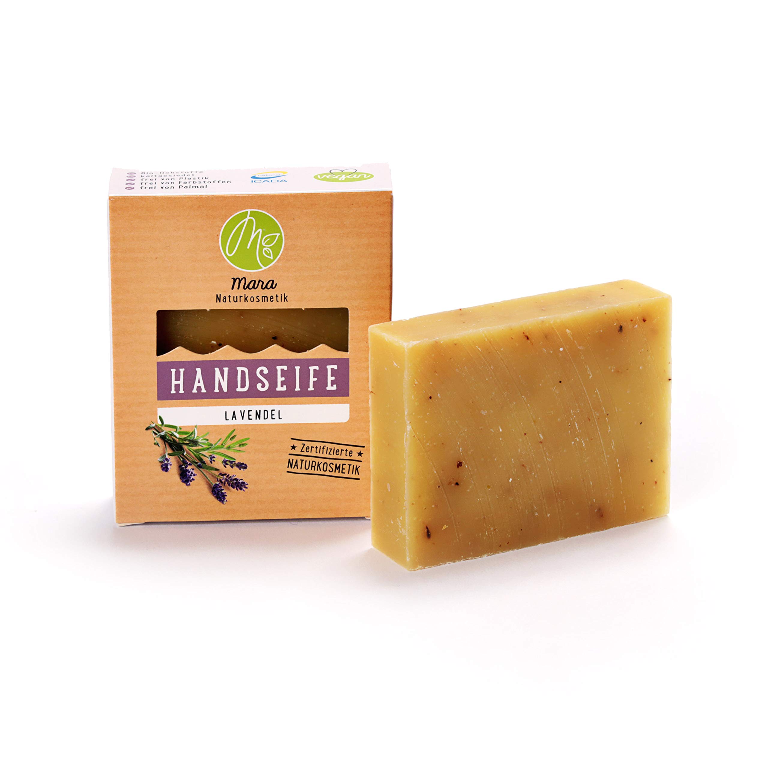 Mara Hand Soap Lavender, Natural Cosmetics, Vegan, Organic Natural Soap, Handmade, Body Care, 1 x 90 g