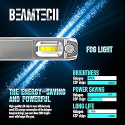 BEAMTECH H1 Fog Light Bulbs 6500K White Fog Bulb