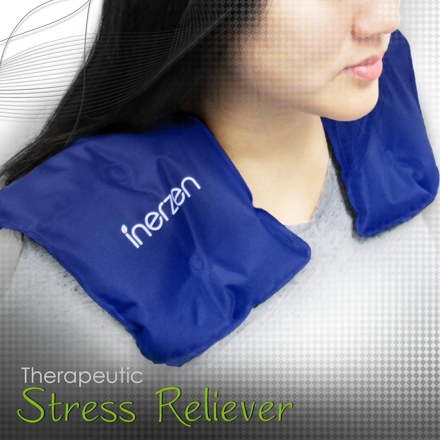 Inerzen Neck and Shoulder Hot and Cold Big Gel Pad Full Coverage Therapy Wrap for Pain, Muscle, Stress Relief - Microwavable and Freezable: Health & Personal Care