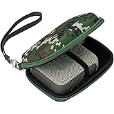 Ginsco 2025 New Case for JBL Go 4 and Go 3- Ultra-Portable, Waterproof and Dustproof Bluetooth Speaker, for Go 3 - Mini Bluetooth Speaker, Travel Carrying Hard Case with Detachable Strap(Camo)