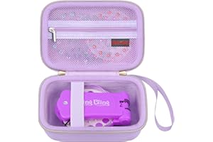 Elonbo Carrying Case for Blinger Dazzling Starter Kit,Blinger Kids Glam Collection Starter Kit Storage Bag,Kids Hair Styling Tool Travel Organizer Holder,Pocket fits Gems Rhinestones. Purple