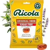 Ricola Swiss Herb Sugar Free Cough Drops with Menthol - Cough and Sore Throat Relief - 19 Count - Herbal Throat Lozenges