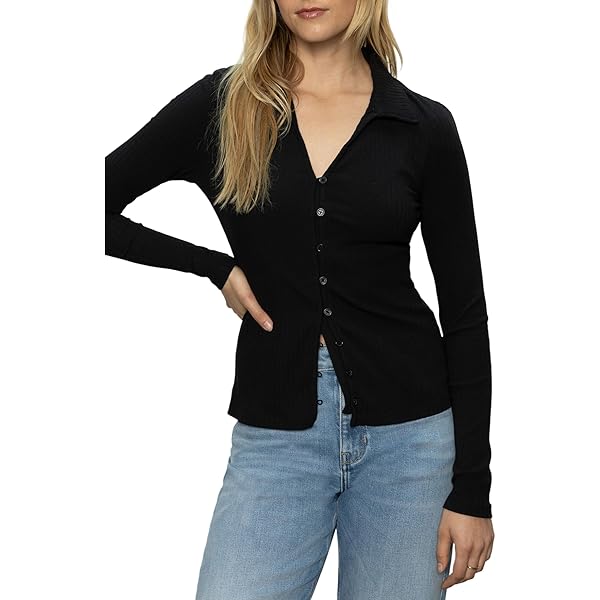 Sanctuary Button Back Cami Top for Women - Rayon-Linen Blend