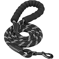 HIKISS 5 FT Strong Dog Leash, Rope Leash with Comfortable Padded Handle and Highly Reflective Threads Durable Dog…