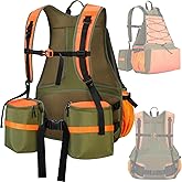 NEW VIEW Upland Hunting Vest for Men - Blaze Orange, Pheasant Hunting Backpack for Bird, Upland Strap Bag with Game Pouch for Quail Hunting