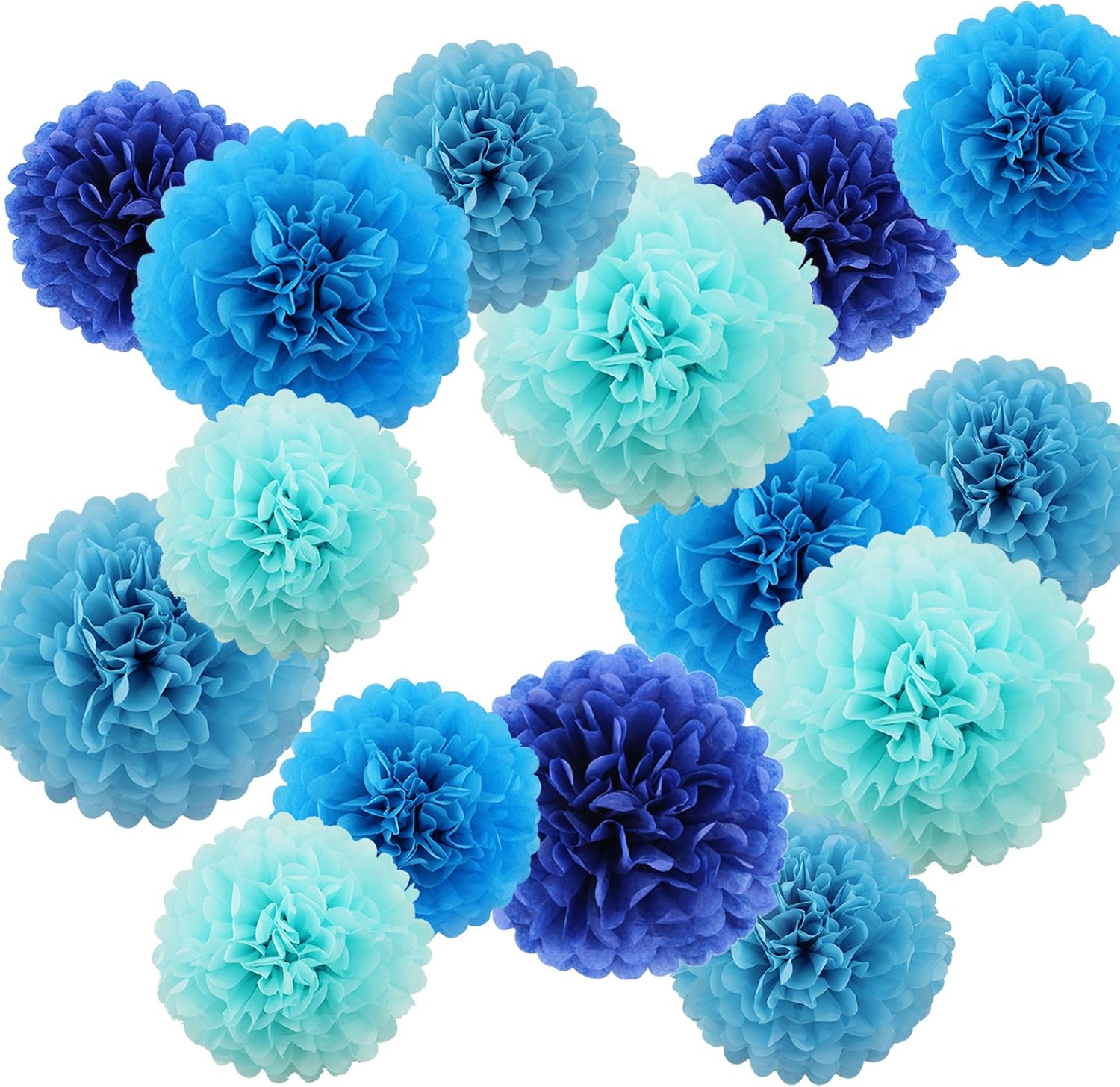 Loisirs Creatifs Tissus Artistique Napravi Rs Boules Fleurs Papier Diy Decoration De Baby Shower Noce Mariage Fete Anniversaire Chamber 25cm Bleu Bebe Gris Blanc 6 Pcs Mixte Pompons En Papier De Soie