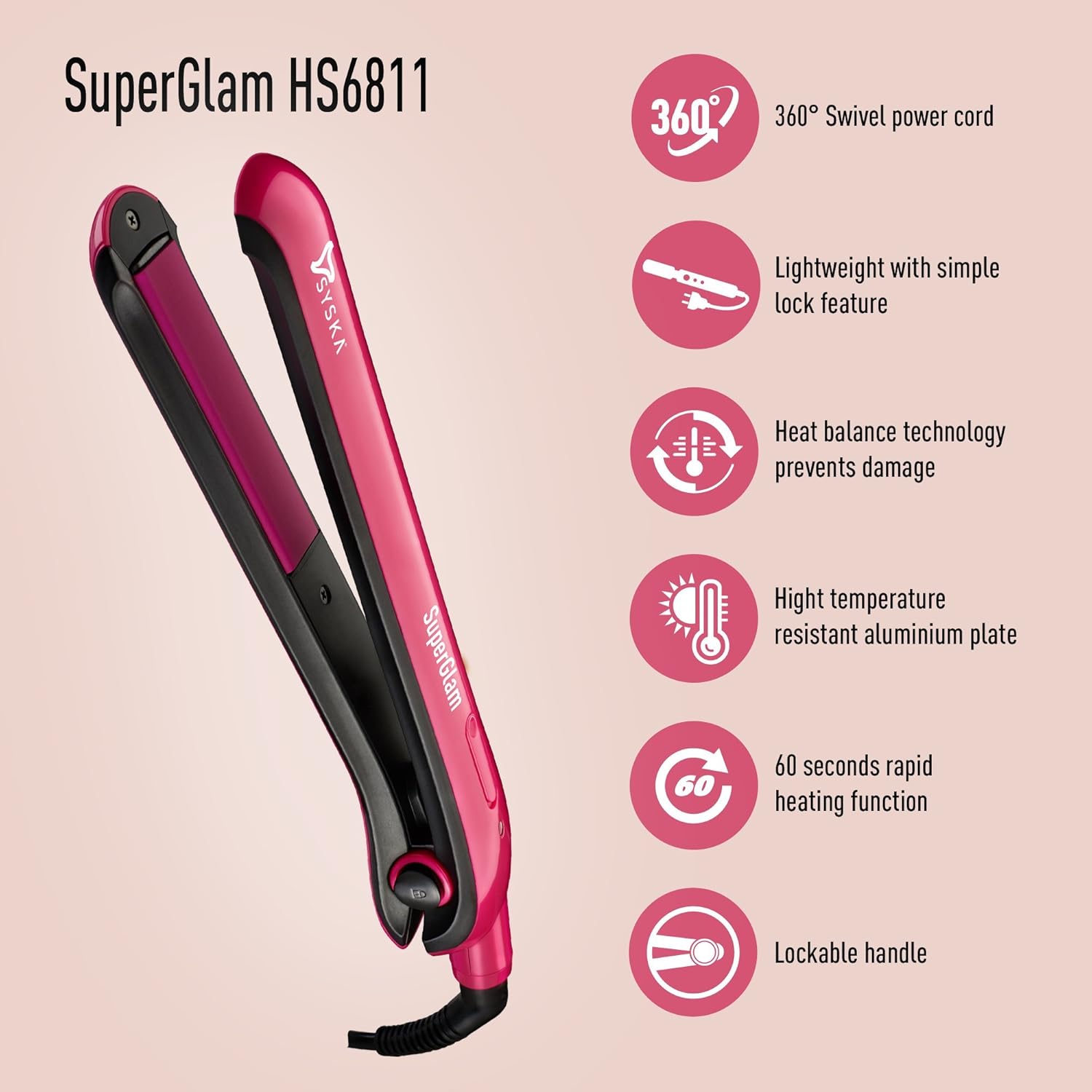syska hs6810 hair straightener