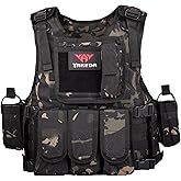 YAKEDA Outdoor Tactical Airsoft Vest Adjustable Fit Adult
