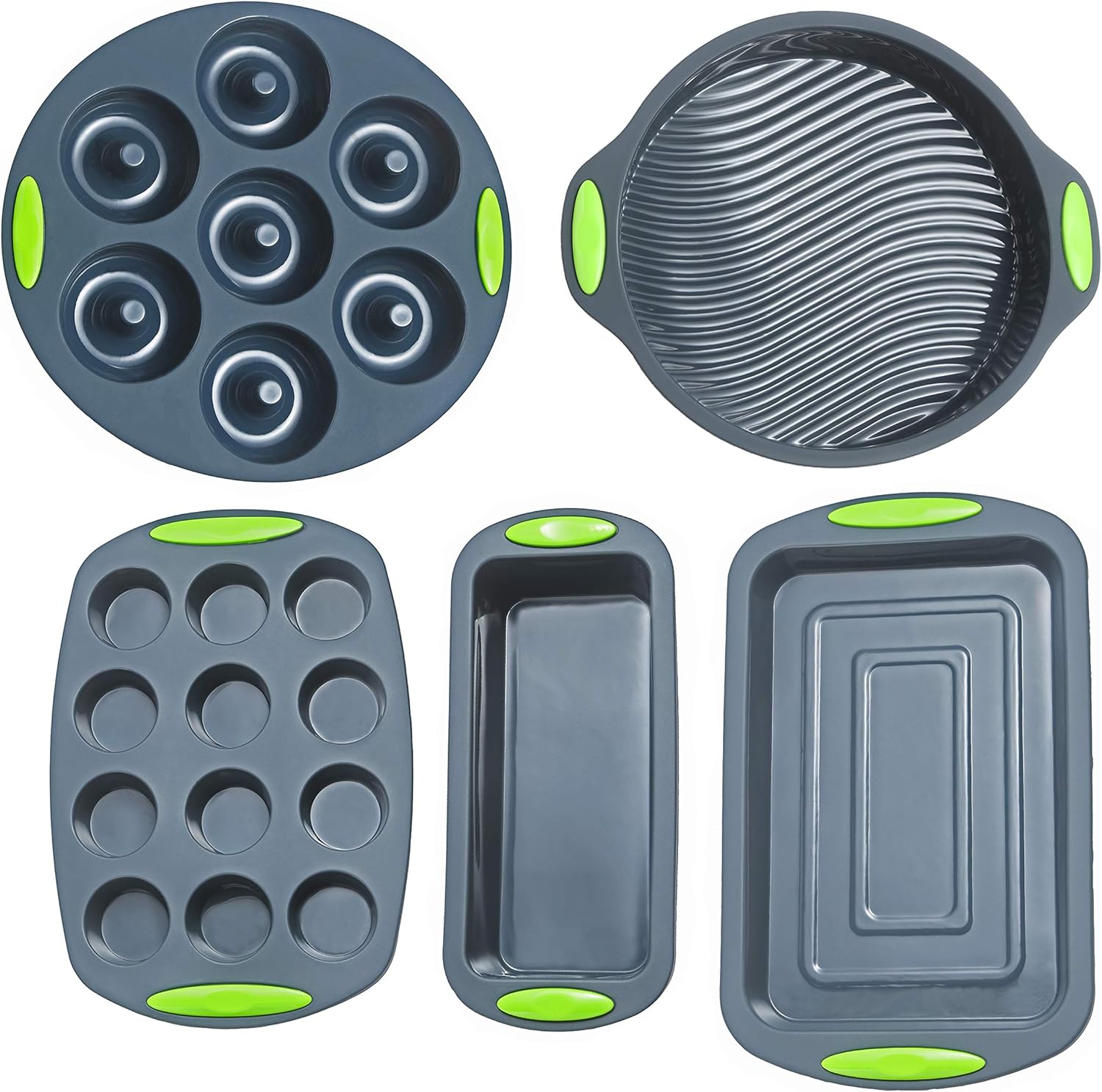 5 Pieces Silicone Bakeware Set Food Grade Premium Silicone Molds