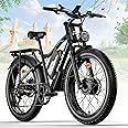 PUJH Peak 3000W Dual Motors Electric Bike for Adults, 52V 25Ah 26" Fat Tire Fast Ebike,Max 36 mph up to 100 Miles, Front Suspension Hydraulic Disc Brake Class 3 Ebike,Off Road Mountain Hunting EBike