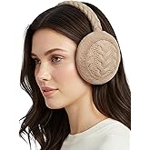 Funky Junque Women’s Winter Earmuffs - Cable Knit & Sequin