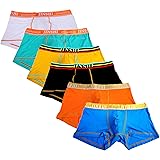 Jinshi Mens Bamboo Underwear Boxer Briefs Short Leg Tagless Pouch Trunk