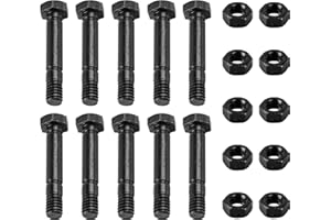 CANAMAX Pack of 10 Snowblower Shear Pins and Nuts 52100100 Compatible With Ariens ST924DLE, ST927LE, ST1130DLE, ST924LET, ST927LET, ST1130LET, ST27LE, ST824E, ST1027LE, ST824LET, ST1027LET SnowBlowers